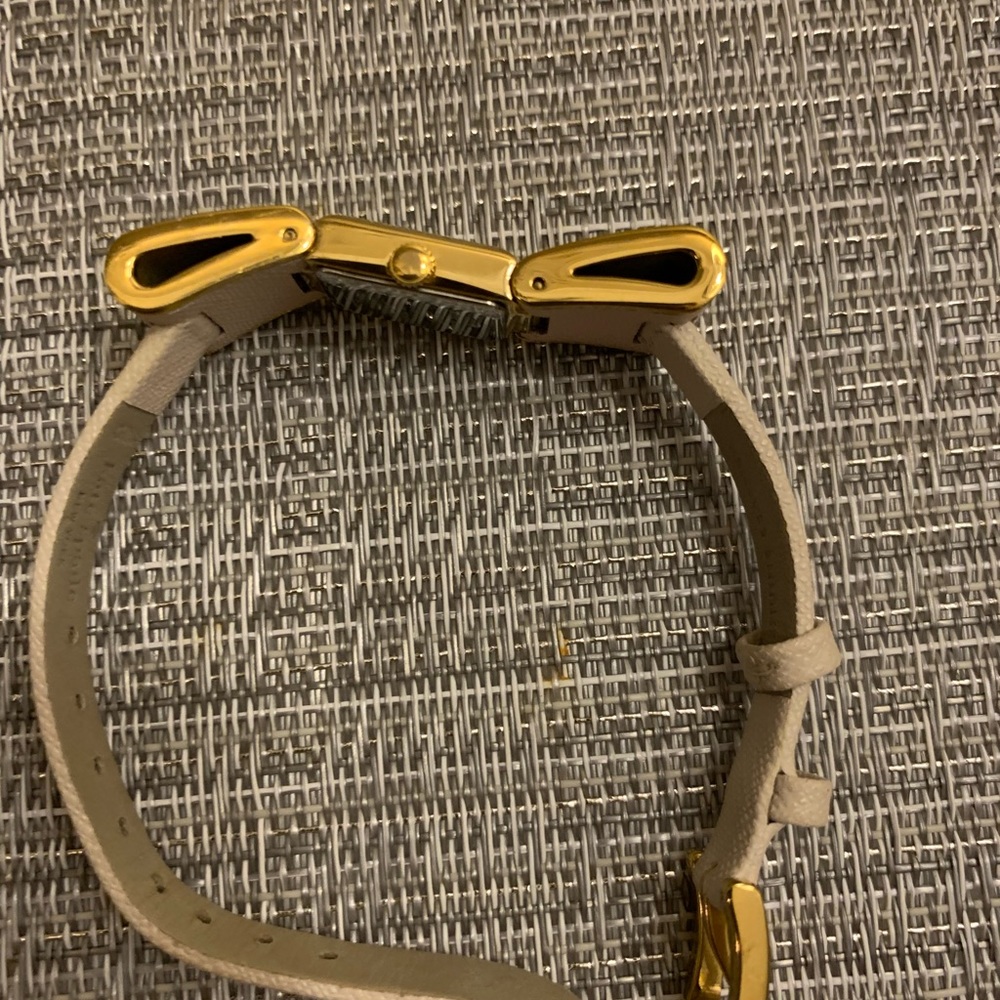 Kate Spade Bow Shaped Watch, Ivory, Saffiano Leather/Gold - Picture 7 of 9